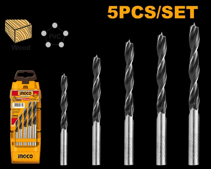 5 Pcs wood drill bits set