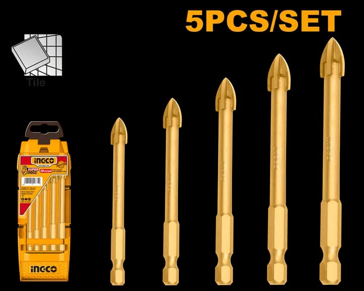 5 Pcs glass drill bits