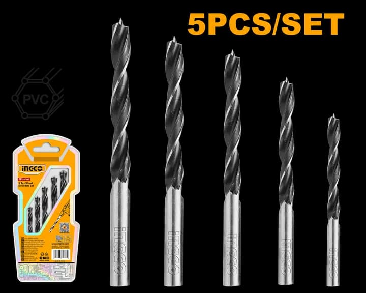 5 Pcs wood drill bits set