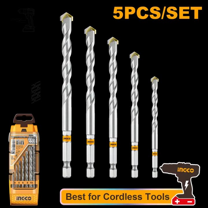 5 Pcs masonry drill bits set