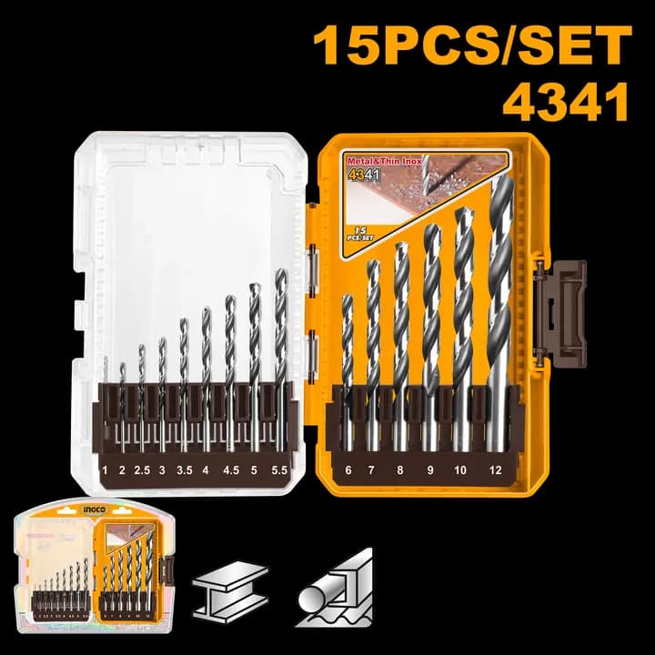 طقم لقم ثقب HSS 4341 15 قطعة
