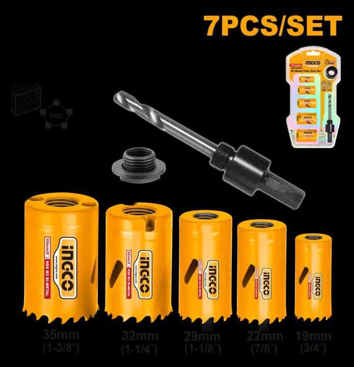 Bi-metal hole saw set