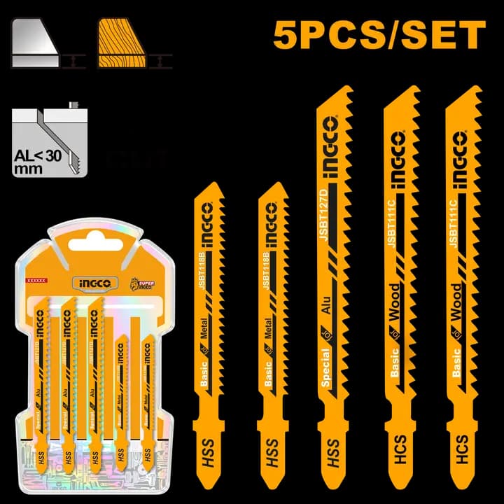 Jig saw blade set