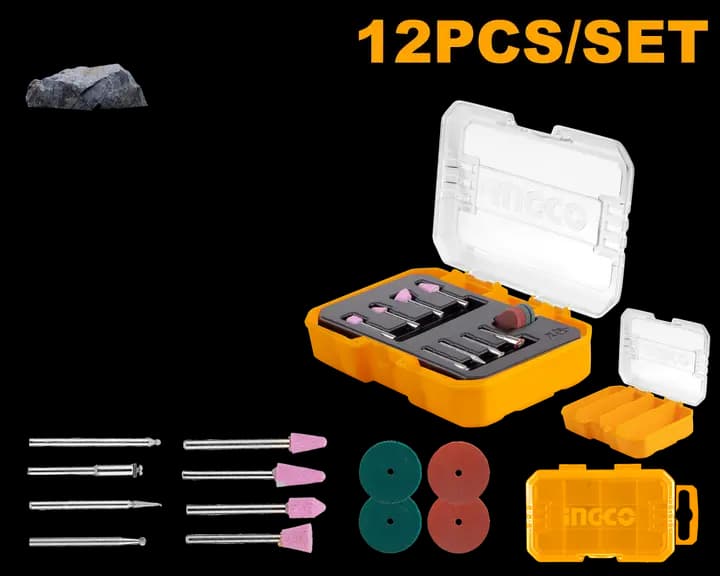 Glass and stone working set for mini drill