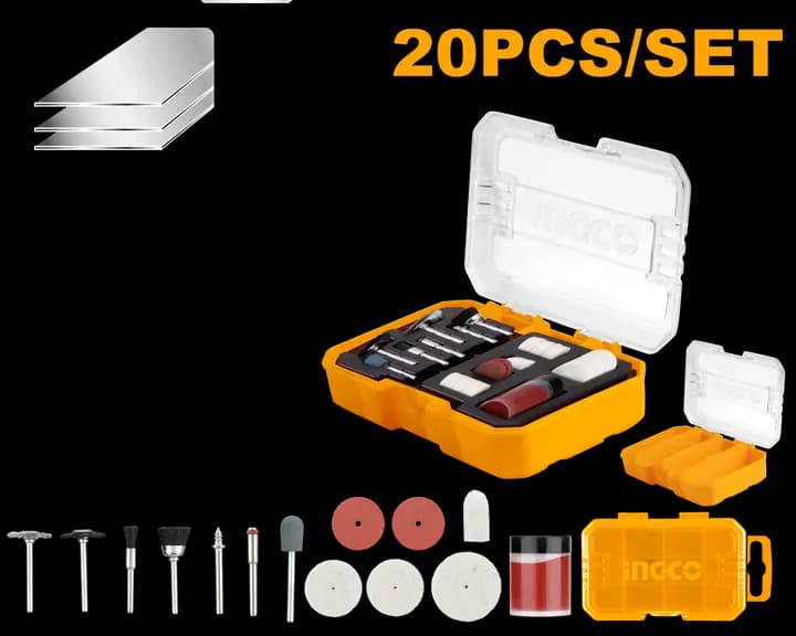 Cleaning and polishing set for mini drill