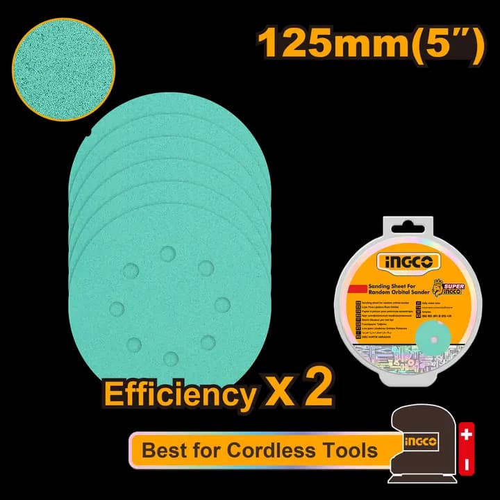 Sanding sheet for random orbital sander