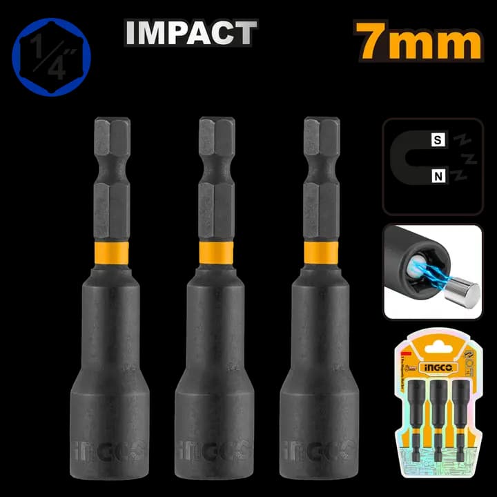 3 Pcs impact magnetic nut set