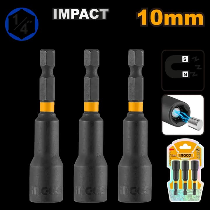3 Pcs impact magnetic nut set