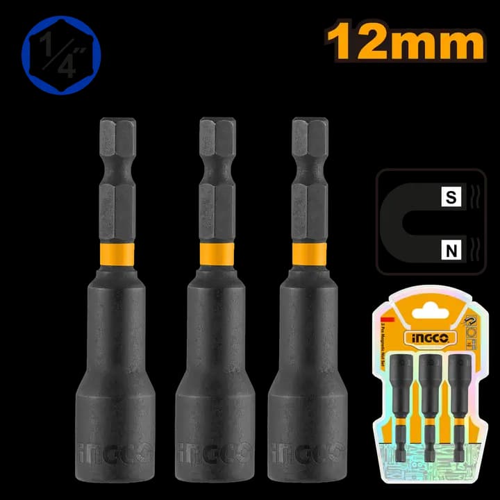 3 Pcs impact magnetic nut set