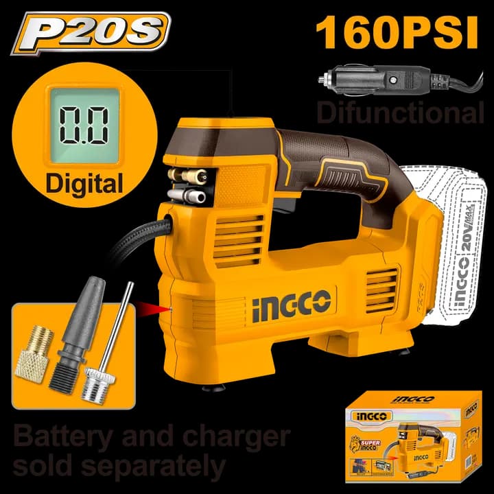 Cordless auto air compressor