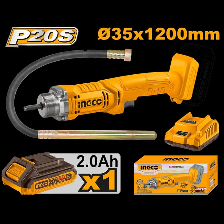 Cordless concrete vibrator