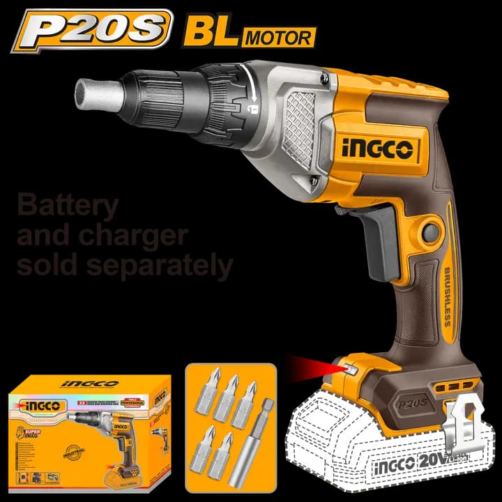 Cordless drywall screwdriver