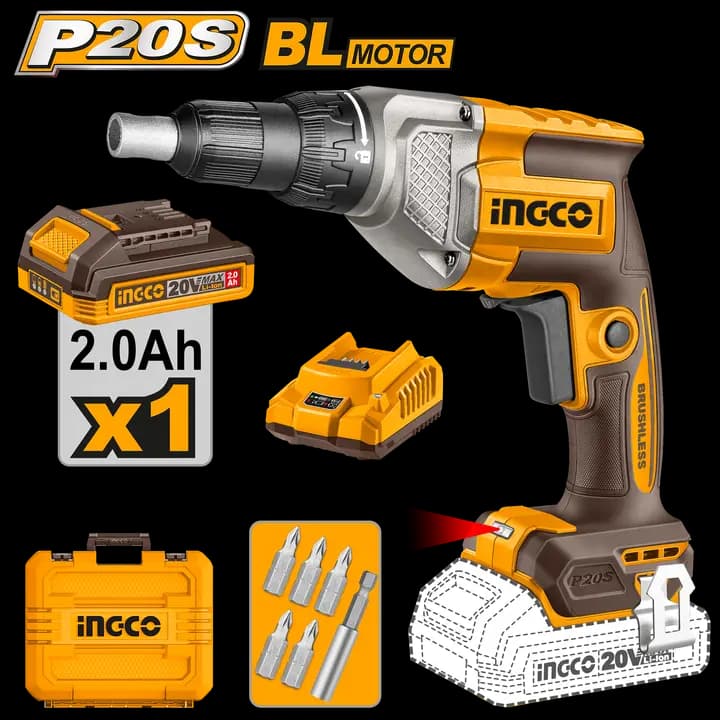 Cordless drywall screwdriver