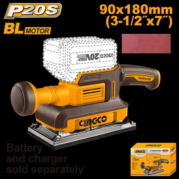 Cordless finishing sander