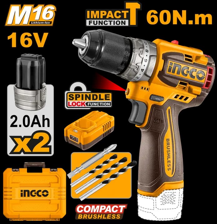 Compact Brushless Cordless Impact Drill