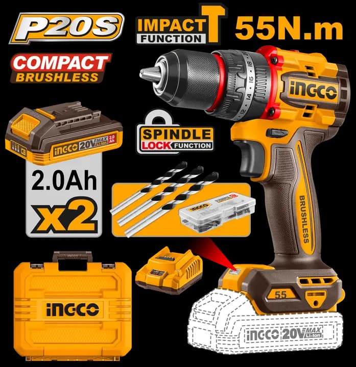Compact Brushless Cordless Impact Drill