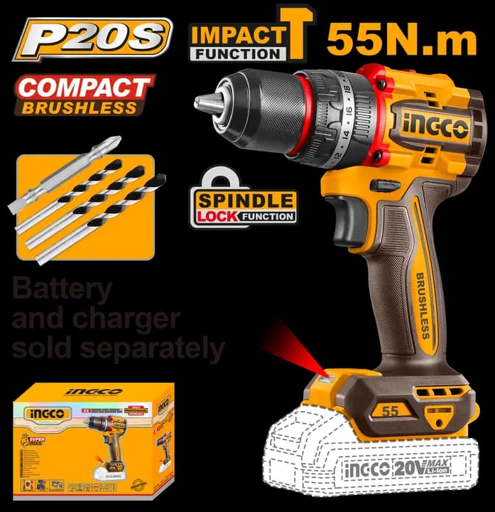 Compact Brushless Cordless Impact Drill