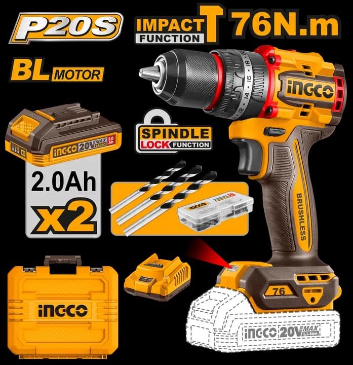 Compact Brushless Cordless Impact Drill