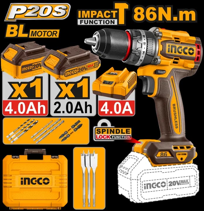 Brushless cordless impact drill