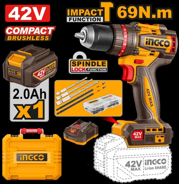 Compact Brushless Cordless Impact Drill