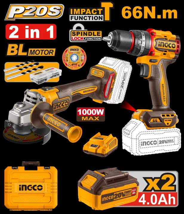 Cordless 2 pcs combo kit