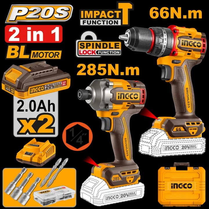 Cordless 2 pcs combo kit