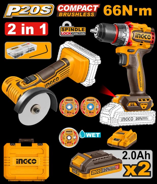 Cordless 2 pcs combo kit