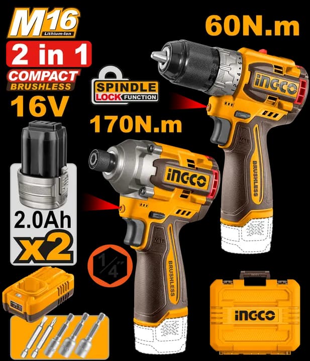 Cordless 2 pcs combo kit