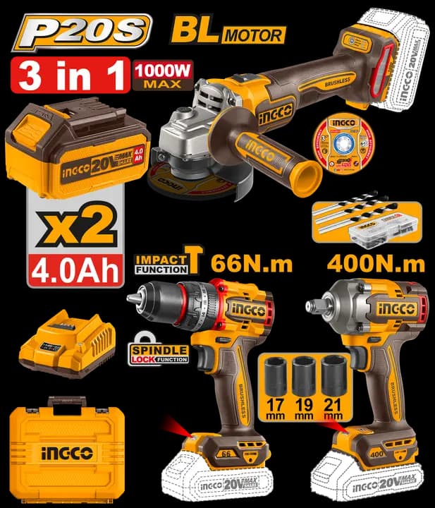 Cordless 3 pcs combo kit