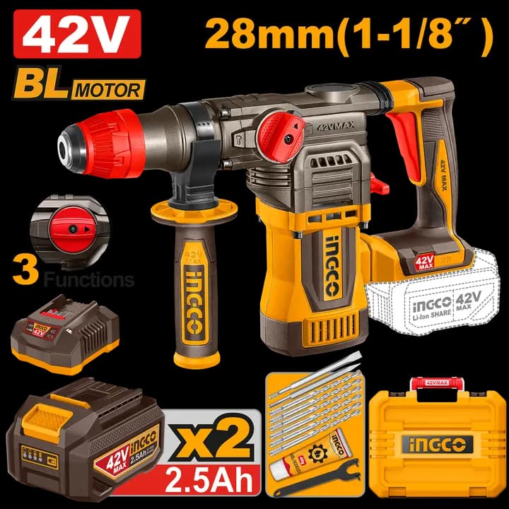 Cordless rotary hammer