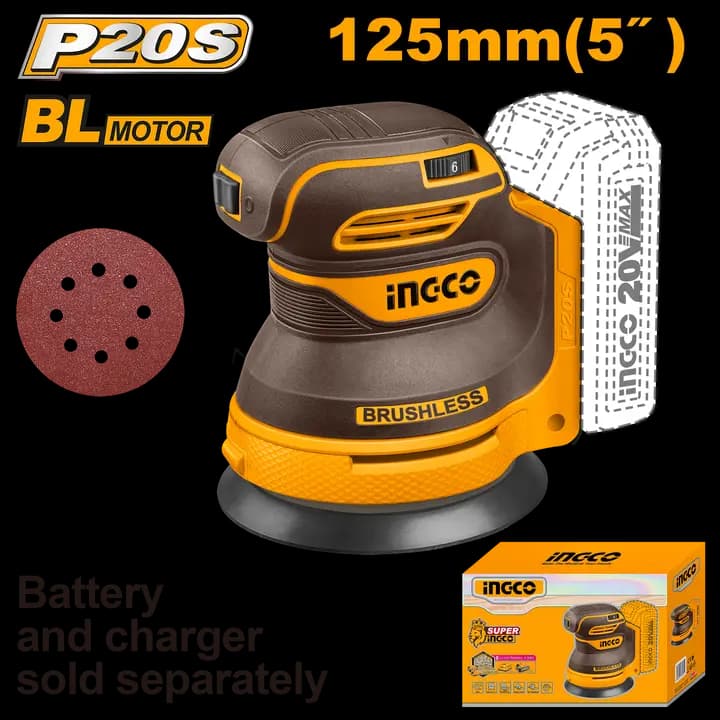 Cordless random orbit sander