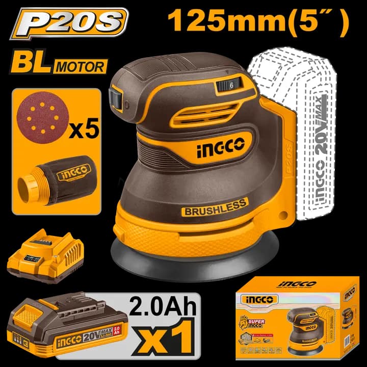 Cordless random orbit sander