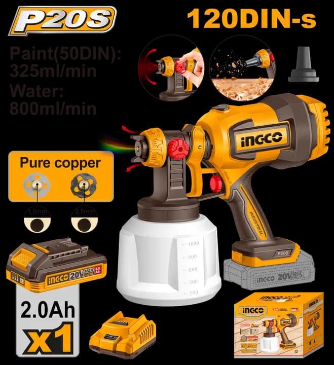 Cordless spray gun