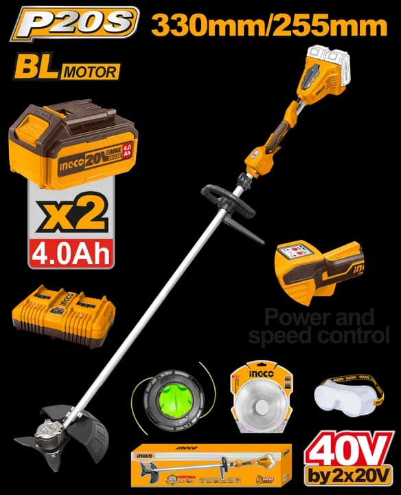 Cordless string trimmer and brush cutter