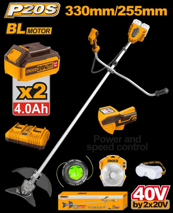 Cordless string trimmer and brush cutter