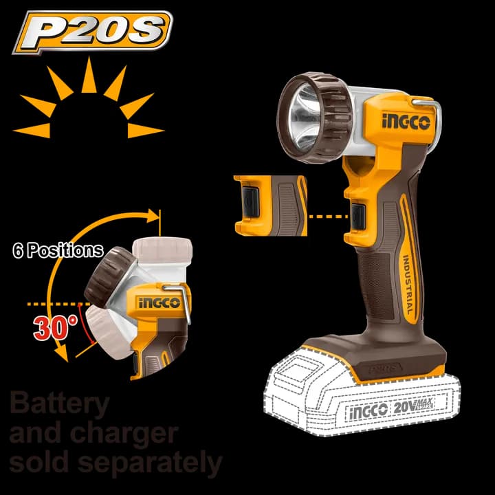 Cordless work lamp