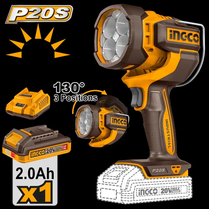 Cordless work lamp