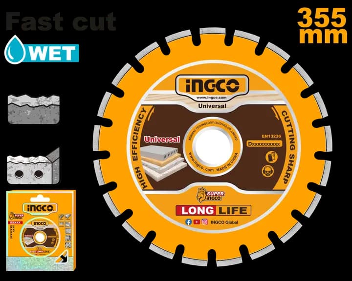Diamond disc for asphalt and concrete cutting