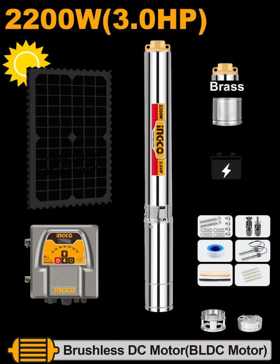 Solar deep well pump