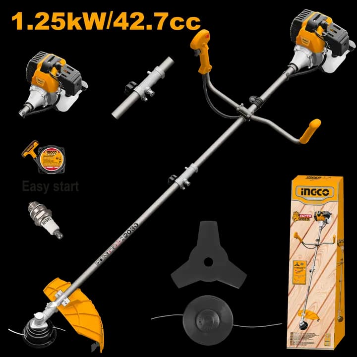 Gasoline grass trimmer and brush cutter