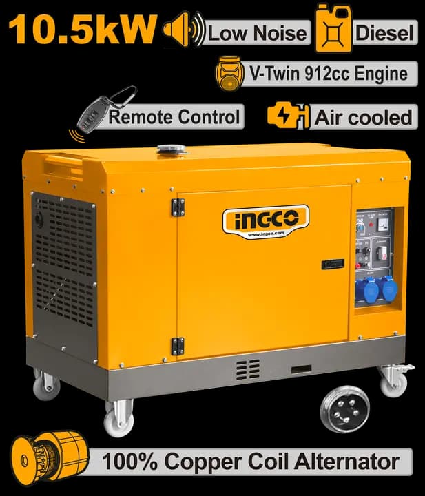 Silent diesel generator