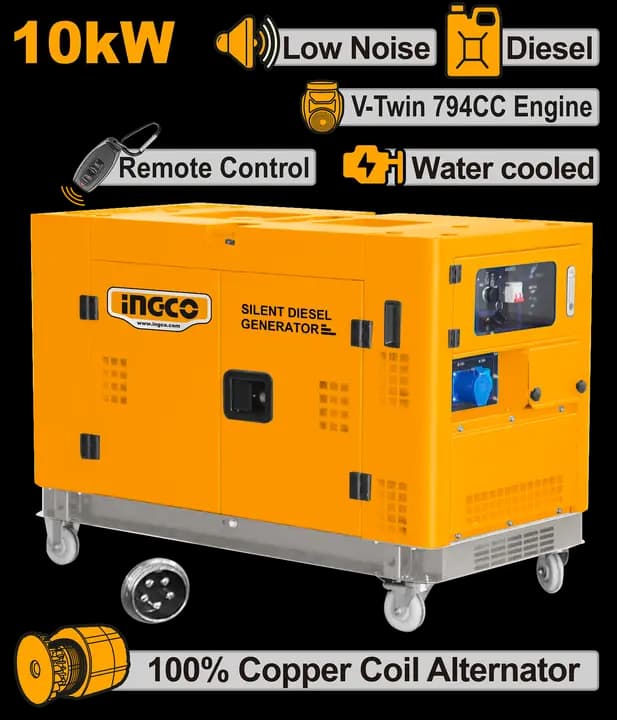 Silent diesel generator