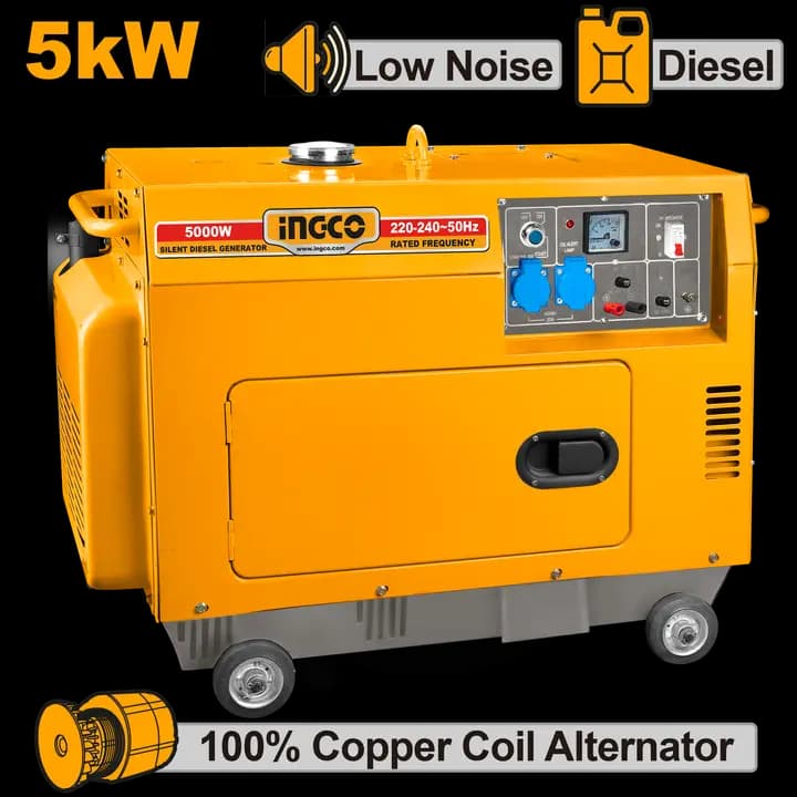 Silent diesel generator