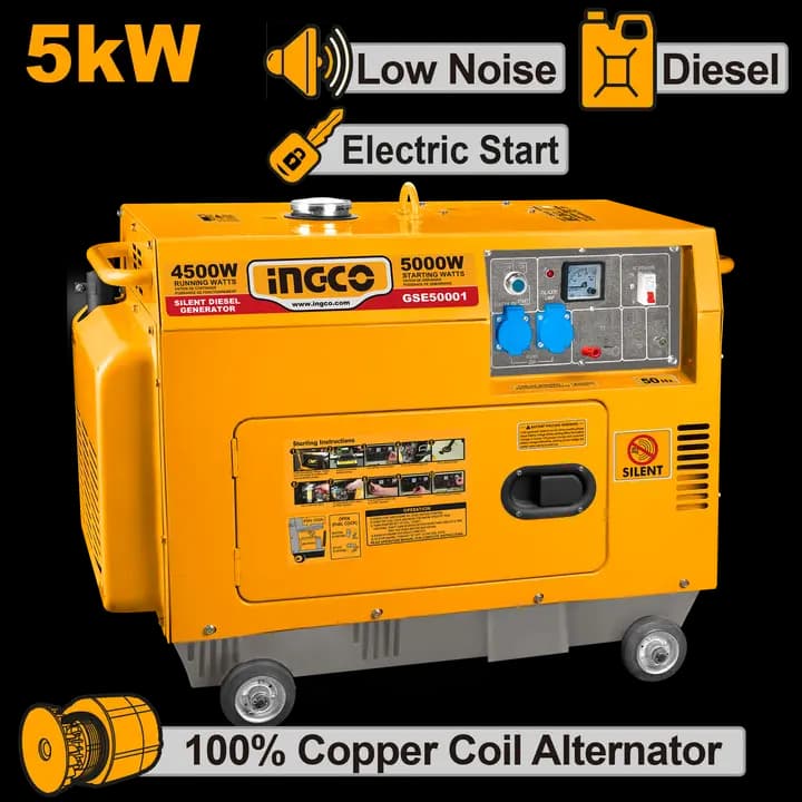 Silent diesel generator