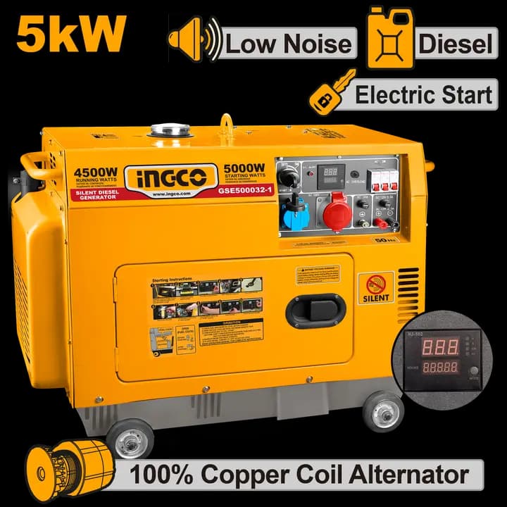 Silent diesel generator