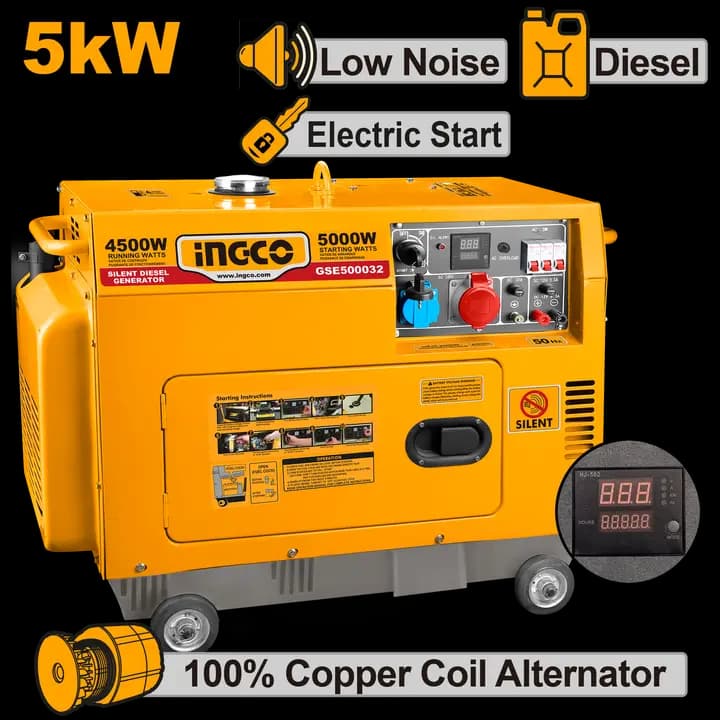 Silent diesel generator