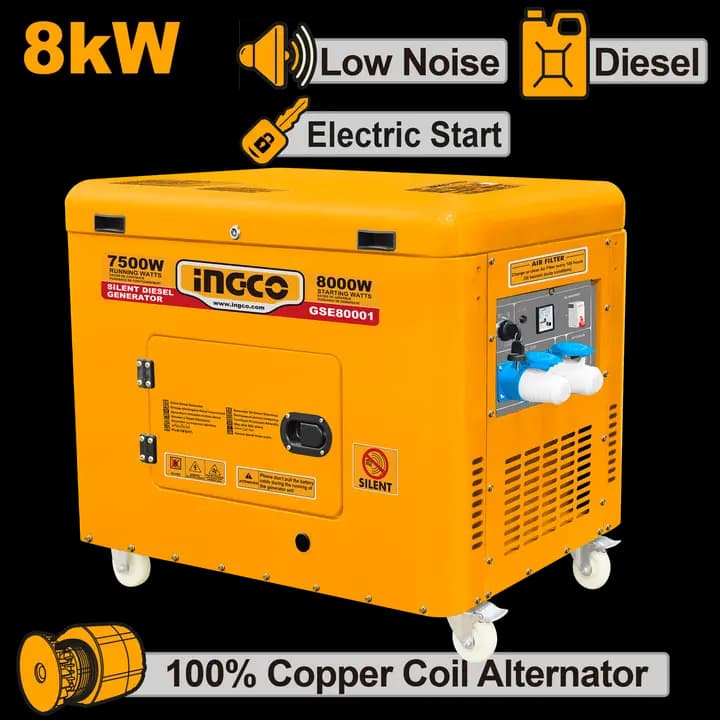 Silent diesel generator