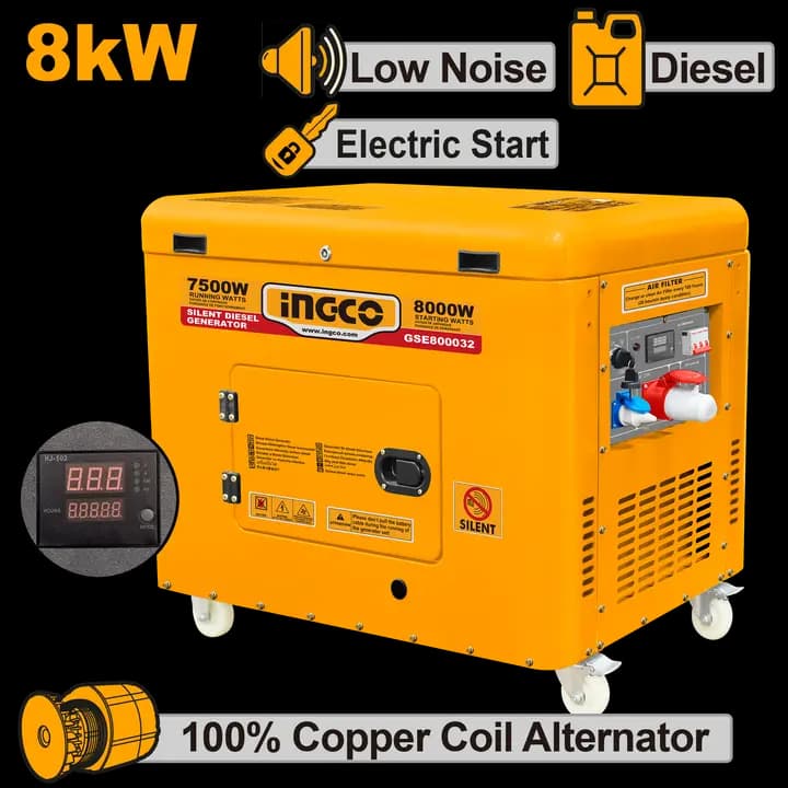 Silent diesel generator