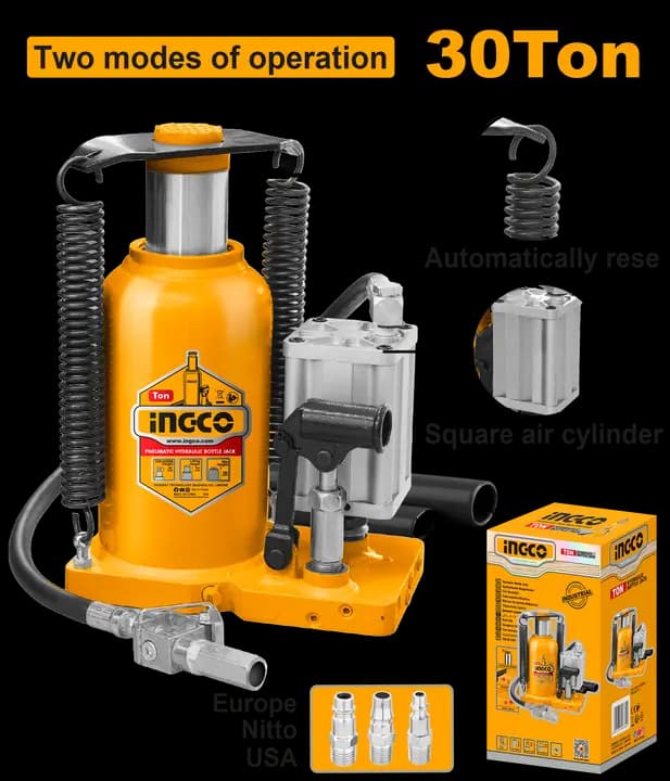 Pneumatic hydraulic bottle jack