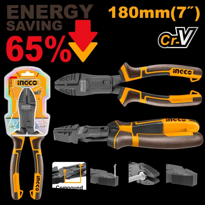 Compound action combination pliers